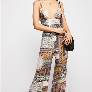 NWT free people patchwork jumpsuit